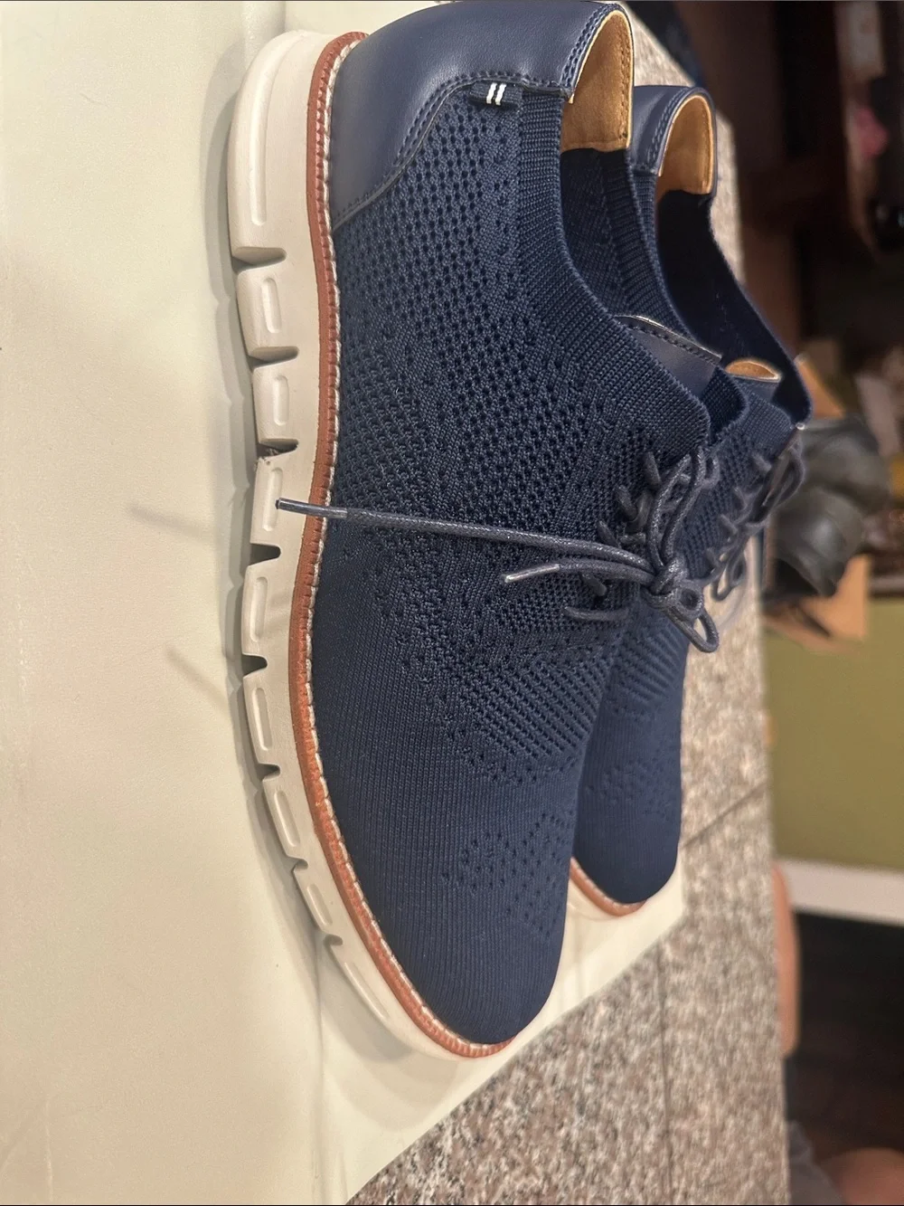 Nautica Men's Navy Knit Derby Oxfords